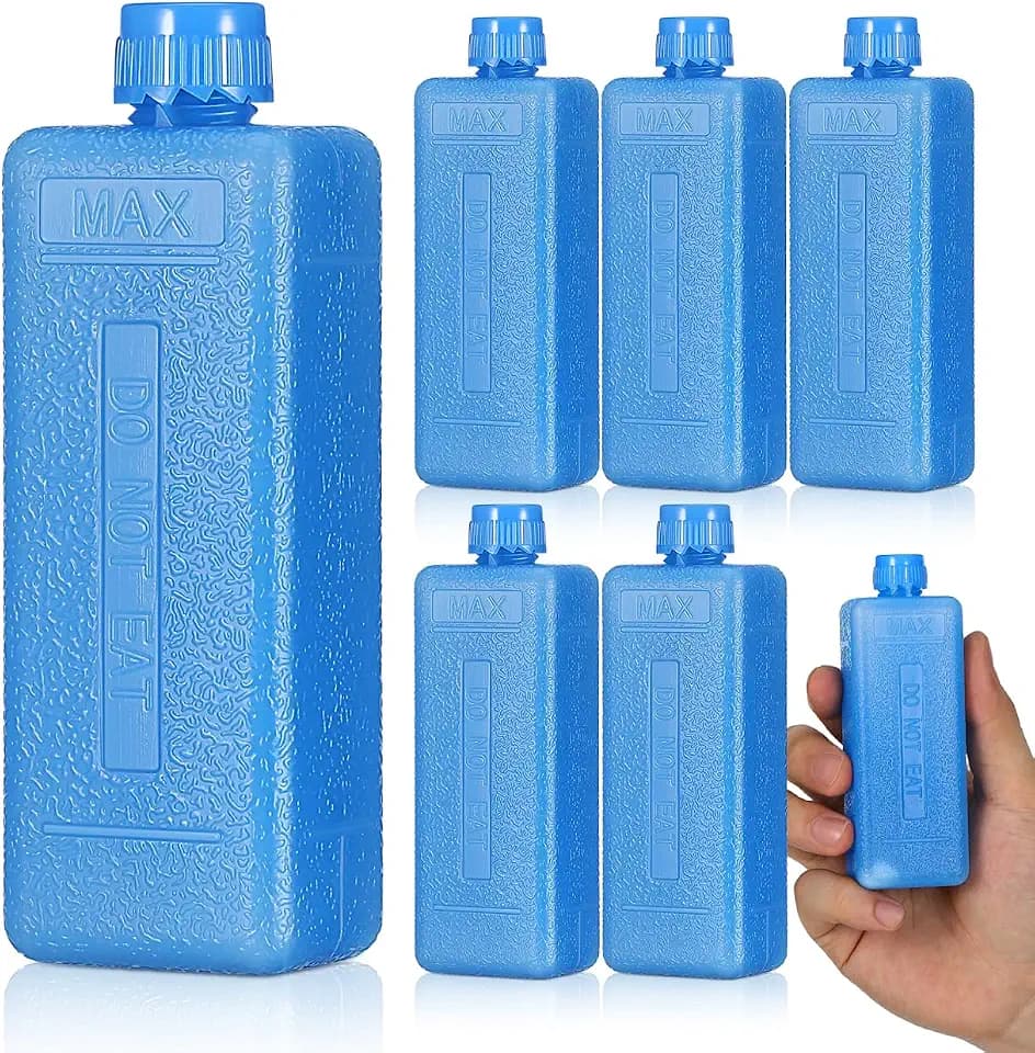 8Pcs Ice Packs for Cooler or Lunch Boxes - Small Ice Blocks Reusable Freezer Packs Cooler Accessories for Air Conditioner Fan Beach Camping Fishing