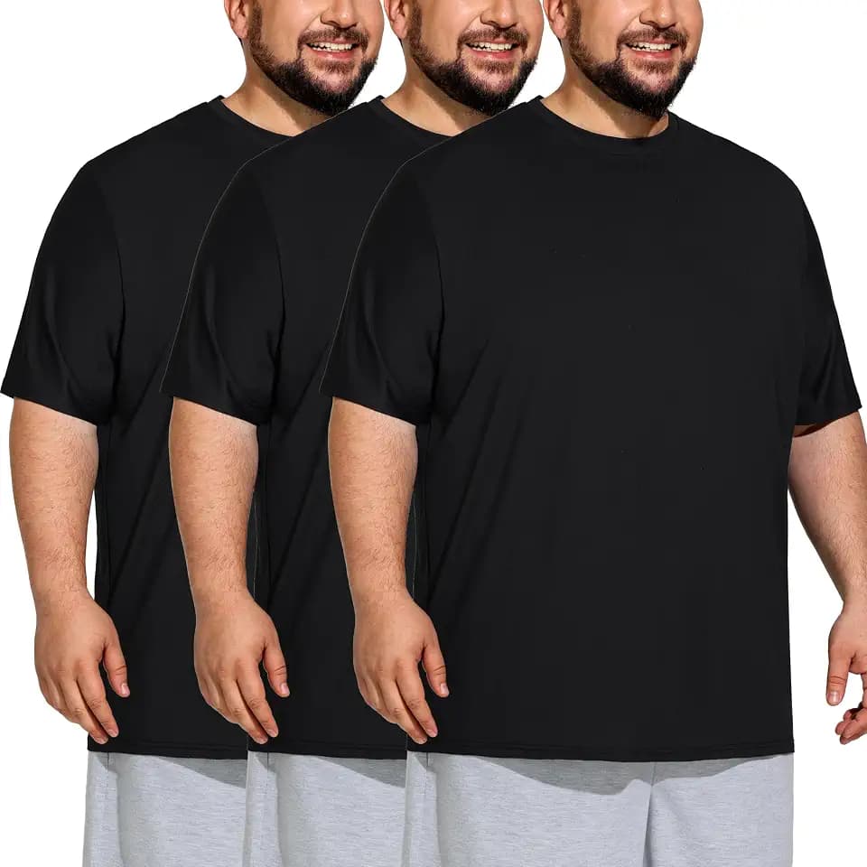 Men's Big & Tall T-Shirts 3 Pack Dry Fit Short Sleeve Tee