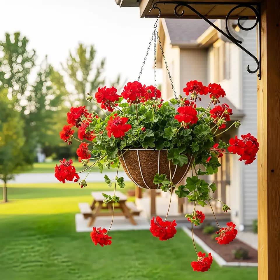 HOSY 2-Pack 12-in Hanging Metal Planter Baskets with Coconut Fibre Liner