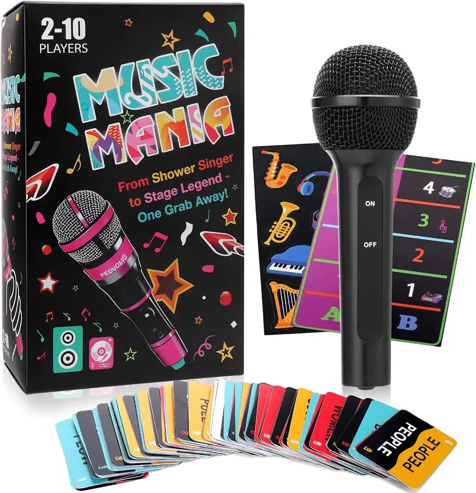 Mity rain Music Party Games, Fast-Paced Trivia Card Games for 2-10 Players