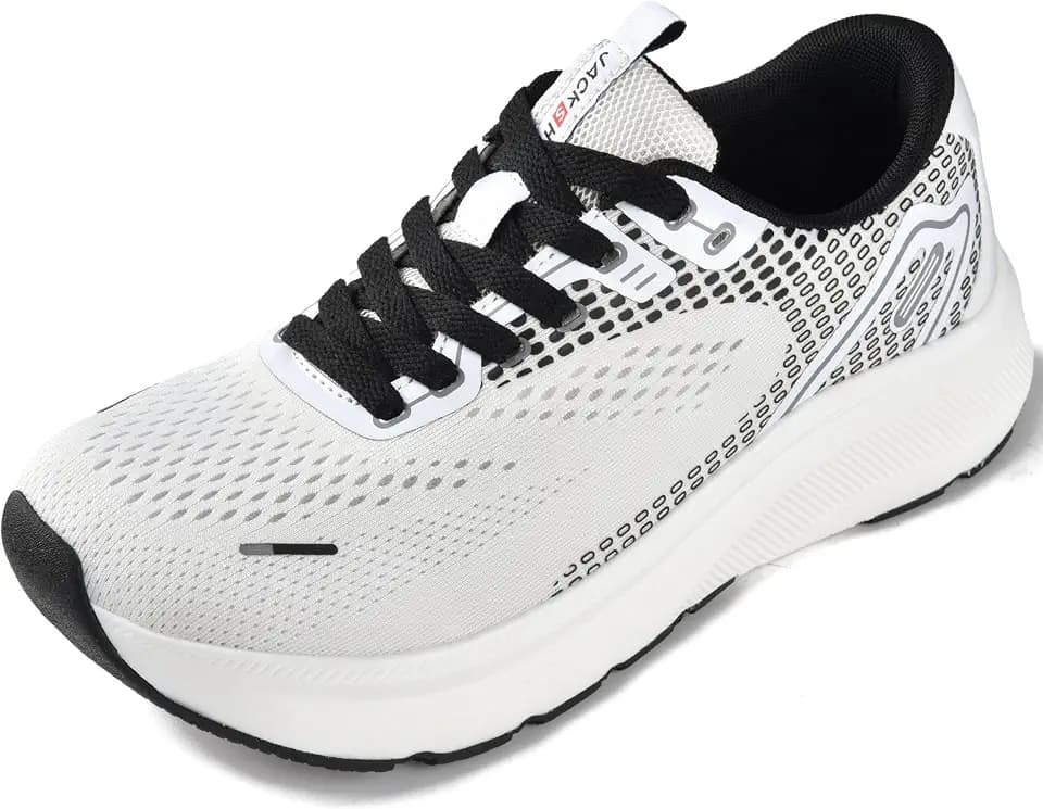 JACKSHIBO Wide Toe Box Shoes for Men Arch Support Zero Drop Wide Sneakers