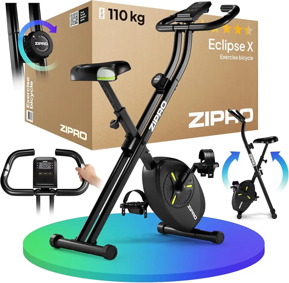 ZIPRO Heimtrainer Fahrrad Klappbar für Ausdauertraining und Cardio Zuhause