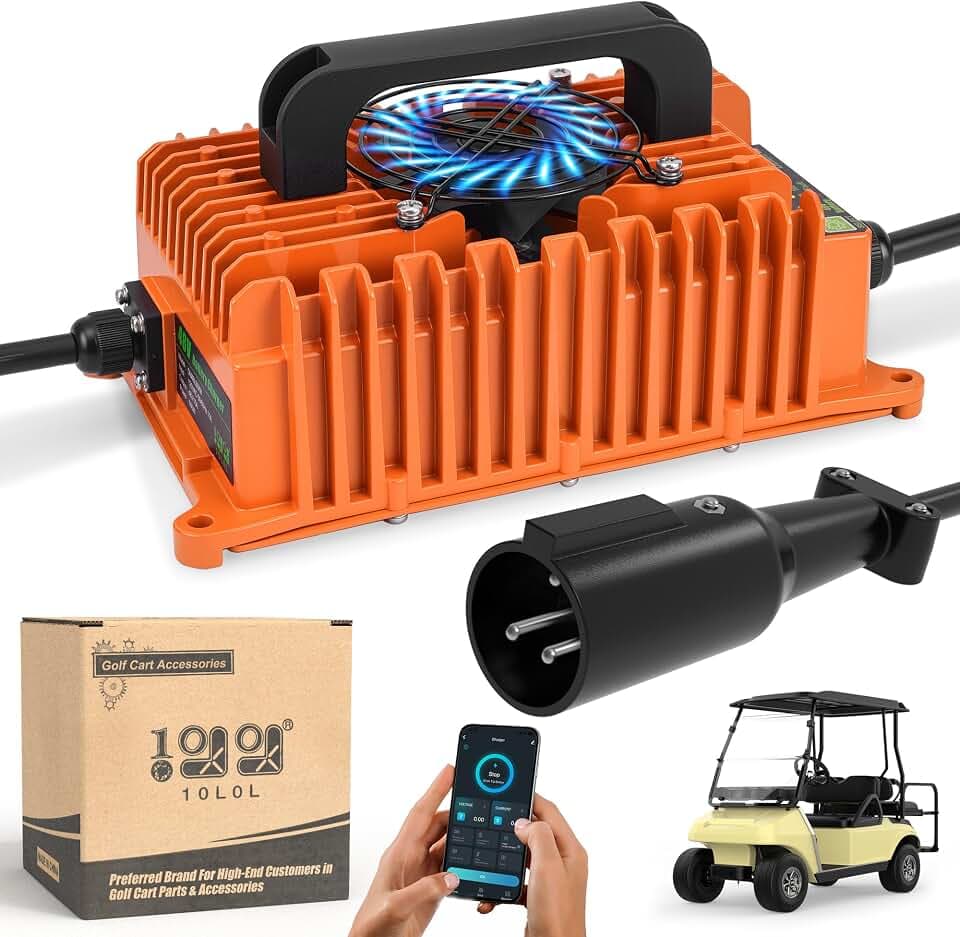 10L0L 15A 48V Golf Cart Battery Charger for Club Car DS/Precedent Orange
