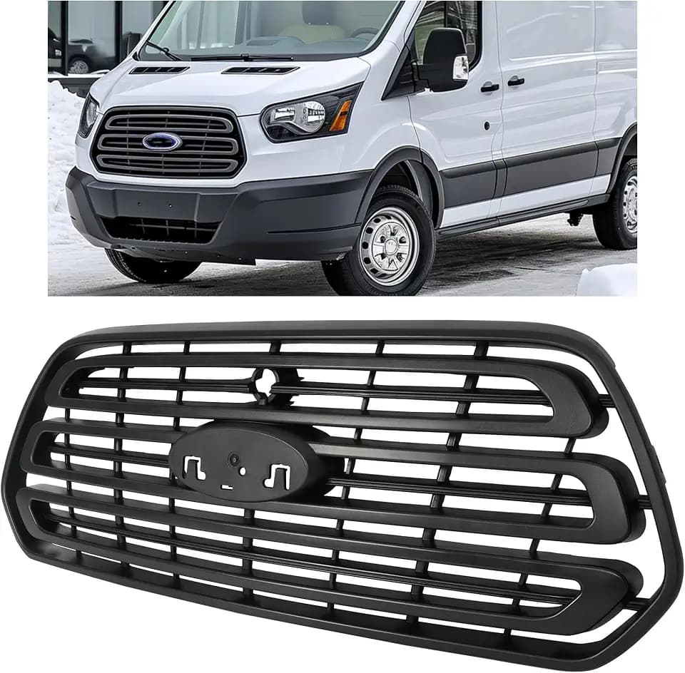 HECASA Grille Compatible with 2015-2019 Ford Transit 150 250 350 350HD