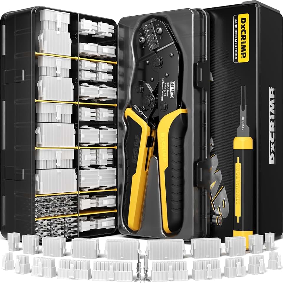 DxCRIMP Crimpzangen Set 26–18 AWG für Mini-Fit 4,2mm mit Auspinnwerkzeug