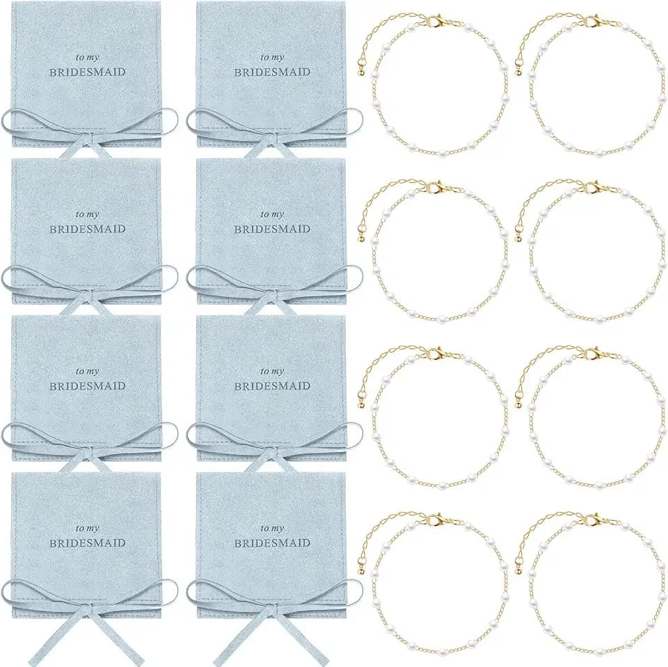 Quelay 16 Pcs Bridesmaid Bracelet Gift with Pouch