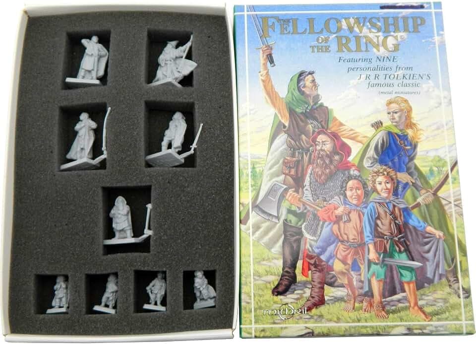 The Fellowship of the Ring Box Set MB689, 9 x 32 mm Scale Collectible Metal figures