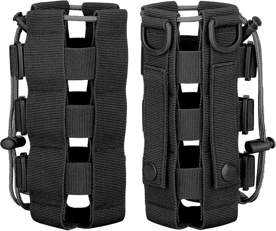 2PCS Taktisch Flaschenhalter,Militärische Wasserflaschentasche Einstellbare