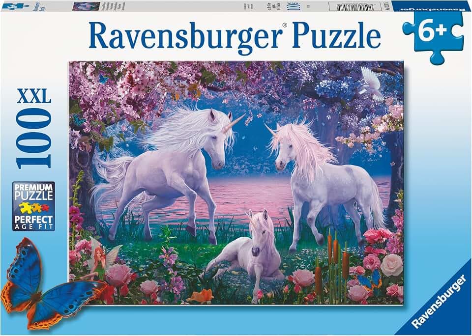 Ravensburger Puzzle Bezaubernde Einhörner - 100 XXL Teile Puzzle ab 6 Jahre
