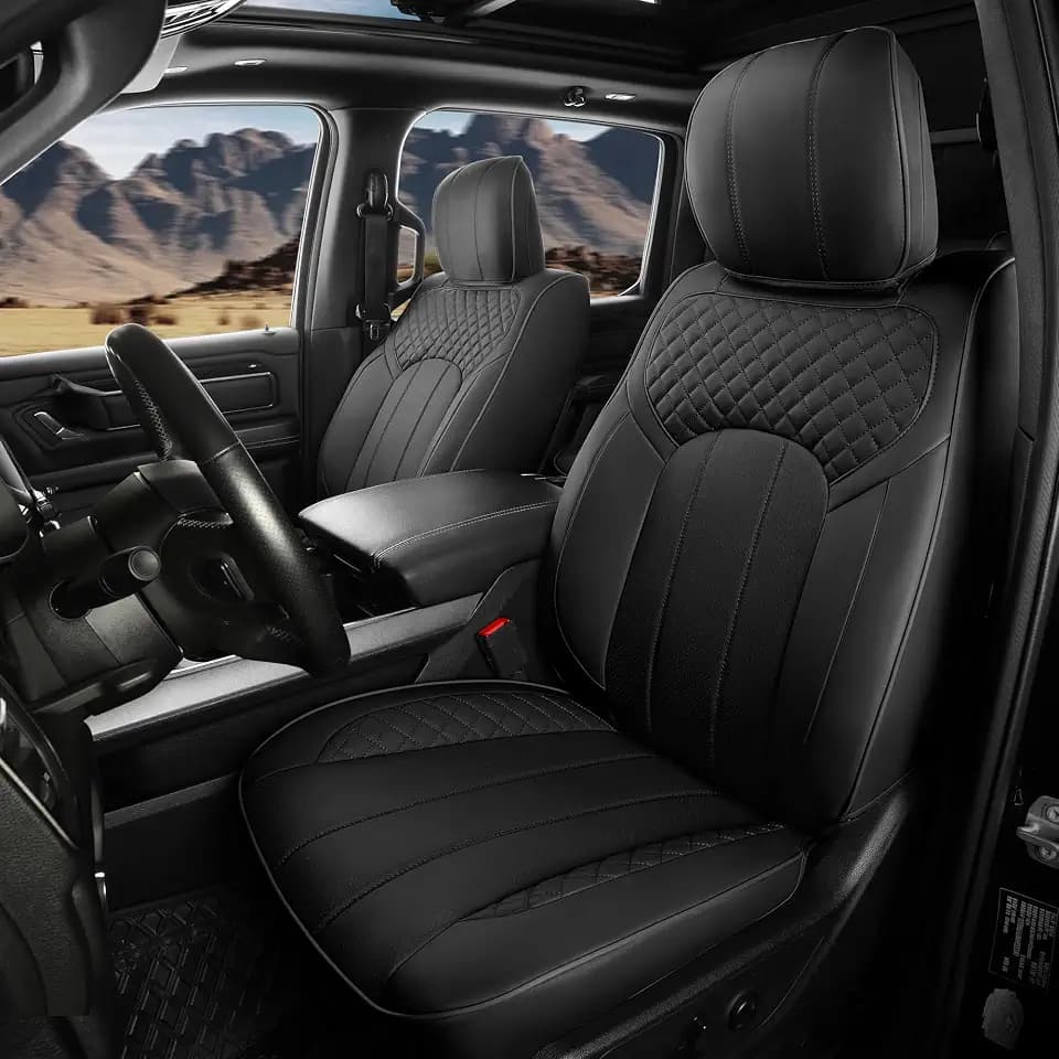 Custom Leather Seat Covers for Dodge Ram 1500 Crew Cab 2019-2026