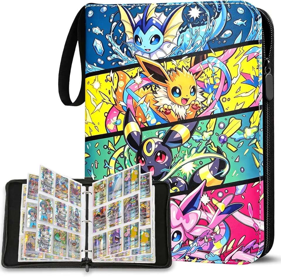Sammelalbum für Pokemon Karten,50 Seiten 900 Karten Kapazität Sammelkarten Album Sammelmappe Karten Ordner Heft, Tragbar Wasserdicht PU-Material Sammelkartenalben, Geschenk für Kinder - STYB900