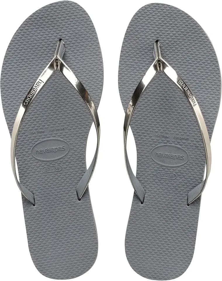 Havaianas - You Metallic, Bequeme, stylische und vielseitige Sandalen, Dünne Riemen mit Metallic-Finish, Kleiner Absatz, für Damen