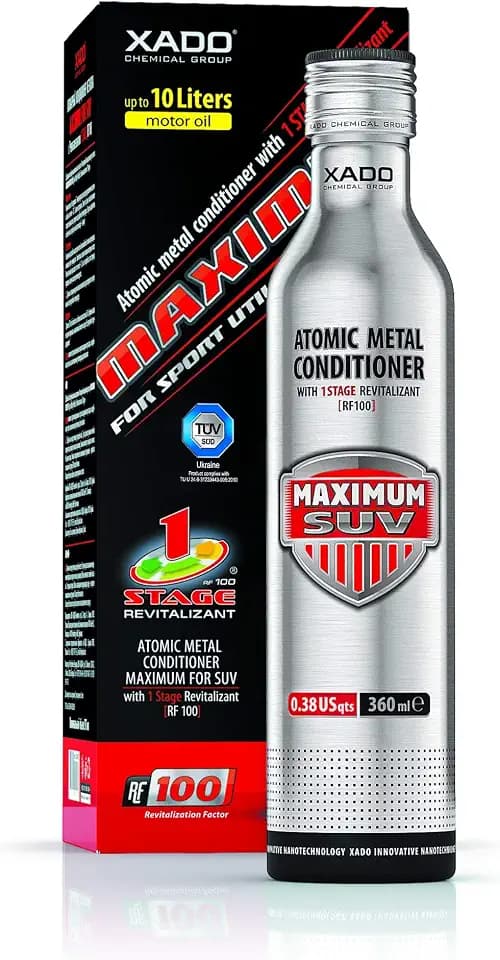 XADO Engine Oil additive - Protection for Engines - additive for wear Protection & rebuilding of Worn Metal Surfaces - Metal Conditioner w. Revitalizant 1Stage Maximum SUV (up to 10qt of Oil Capacity)