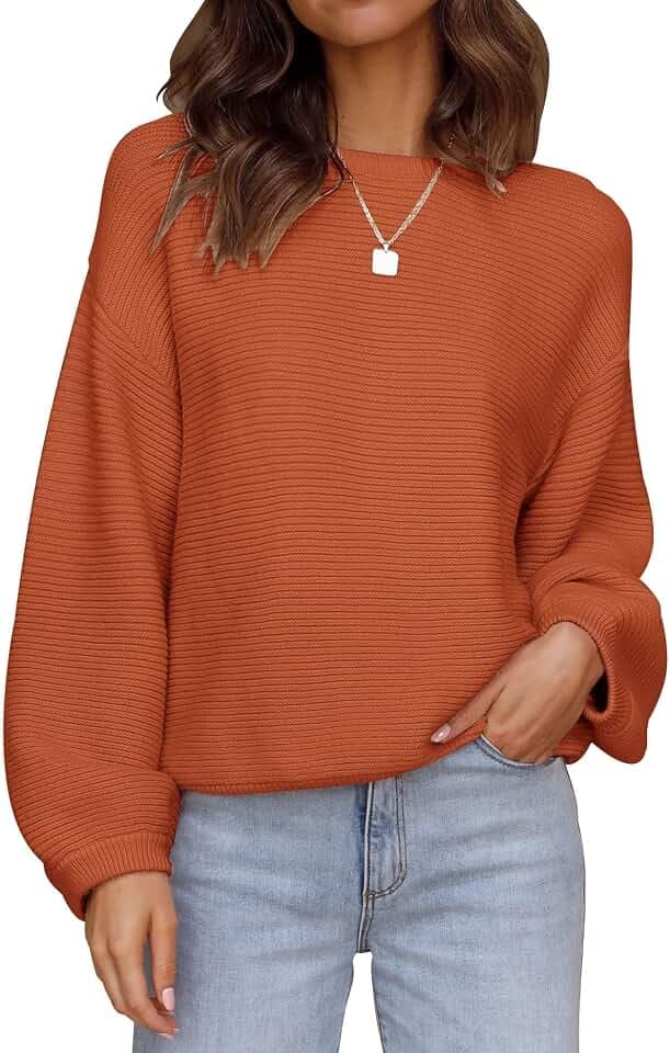 ZESICA Fall Sweaters for Women Long Sleeve Knit Sweater Tops