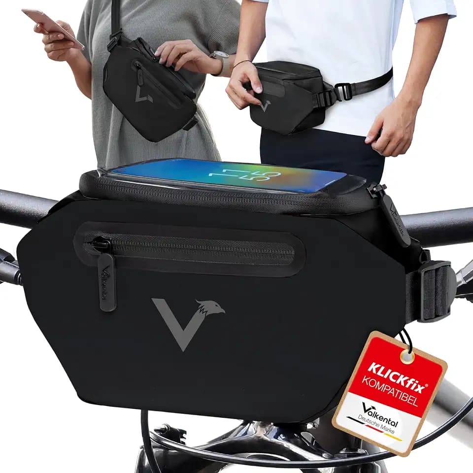 Valkental x KLICKfix 3in1 Lenkertasche 4L, Handyfach, Ebike geeignet