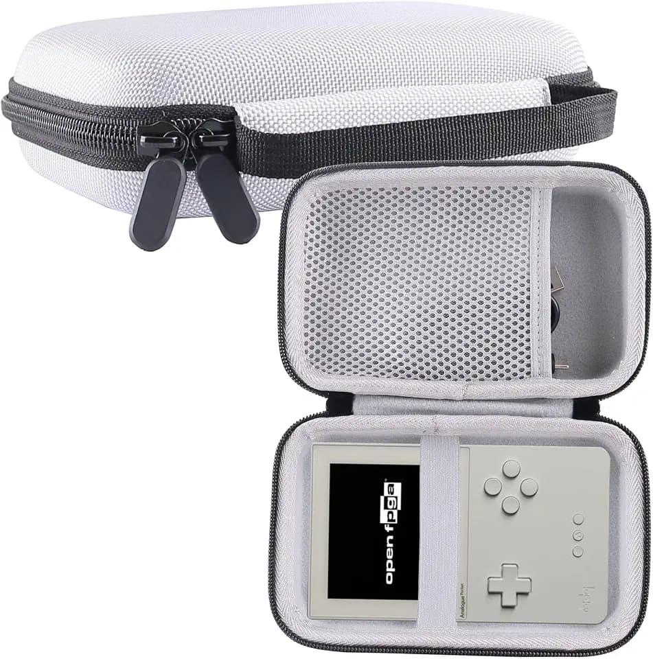 Hard Carrying Case Compatible with RG40XX V Handheld Game Console RG 40XXV,Analogue Pocket Handheld Game Console (Case Only) (Grey)
