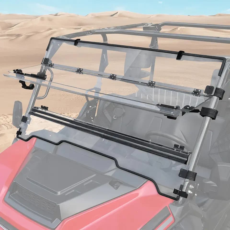 SAUTVS Flip Up Windshield for Pioneer 1000 3p 5p 2016-2025, 1000-6 2023+