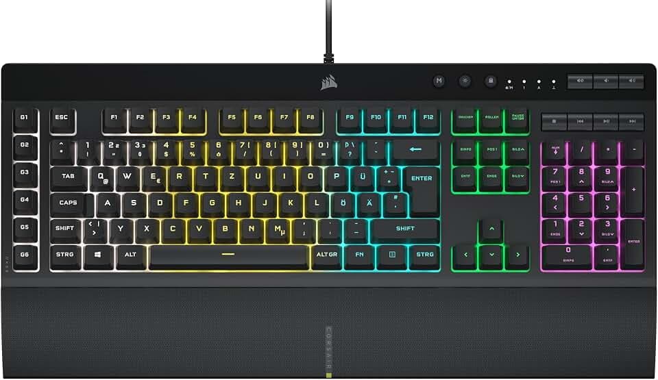 Corsair K55 RGB PRO Kabelgebundene Membrantastatur - Schwarz
