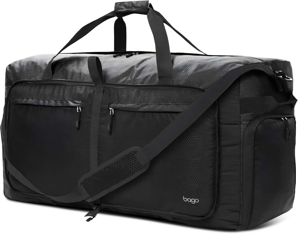Bago Travel Duffle Bag for Women & Men. Extra Large Foldable Duffel Bags