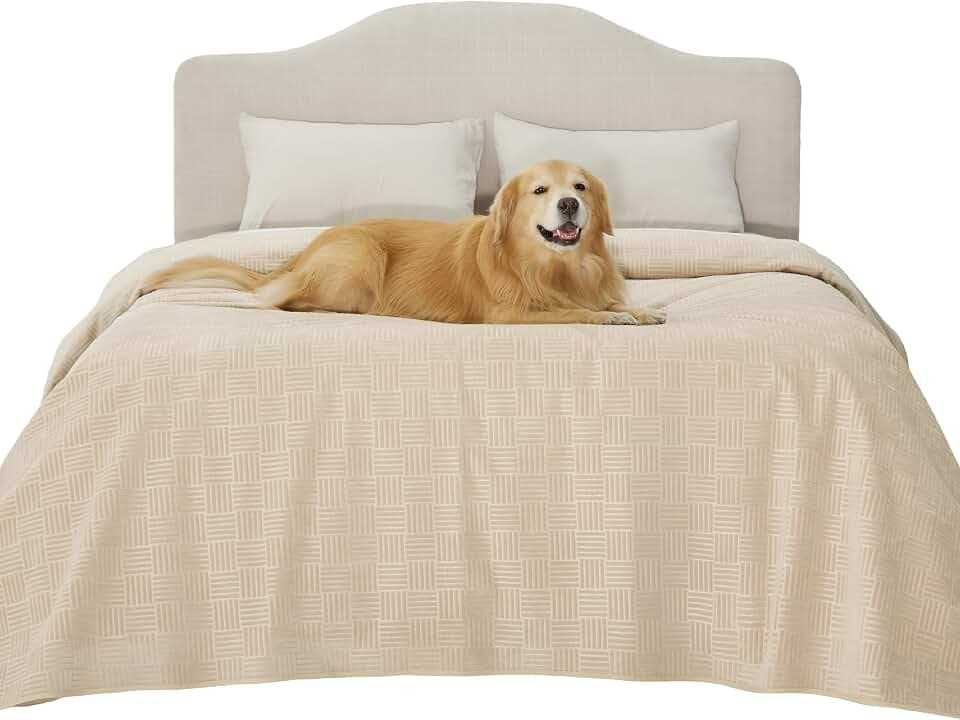 Bedsure Waterproof Bed Cover for Bed and Dogs Quick Drying, 82x82IN
