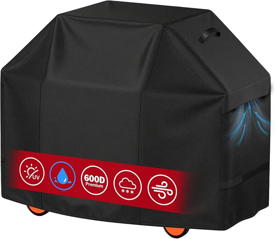 iCOVER Grill Cover 70 inch, BBQ Grill Cover for Outdoor Grill, 600D Heavy Duty Waterproof BBQ Cover, Anti-UV and Rip-Proof Barbecue Cover, Gas Grill Cover for Weber, Char-Broil, Nexgrill, etc