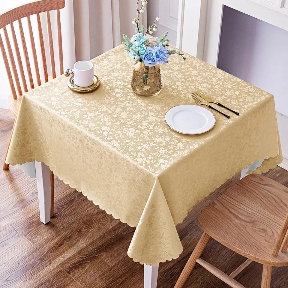 Smiry Square Waterproof Heavy Duty Vinyl Tablecloths, 54 x 54 Inch
