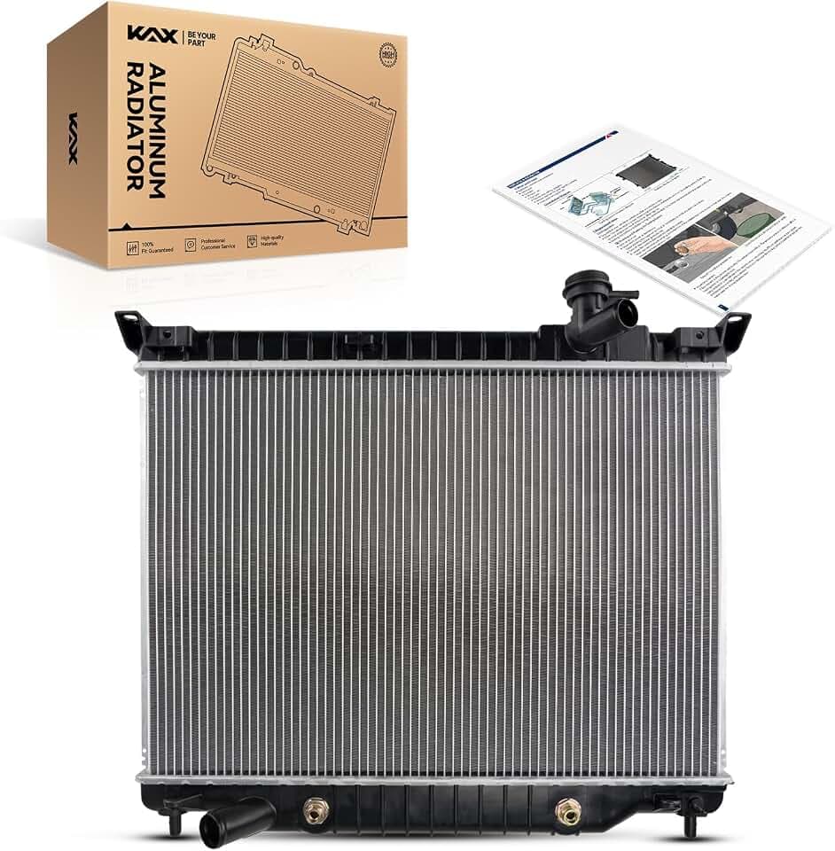 KAX CU2458 Engine Cooling Radiator Replacement, Compatible with Rainier, Trailblazer, Trailblazer EXT, Envoy, Envoy XL, Envoy XUV, Ascender, Bravada, 9-7x