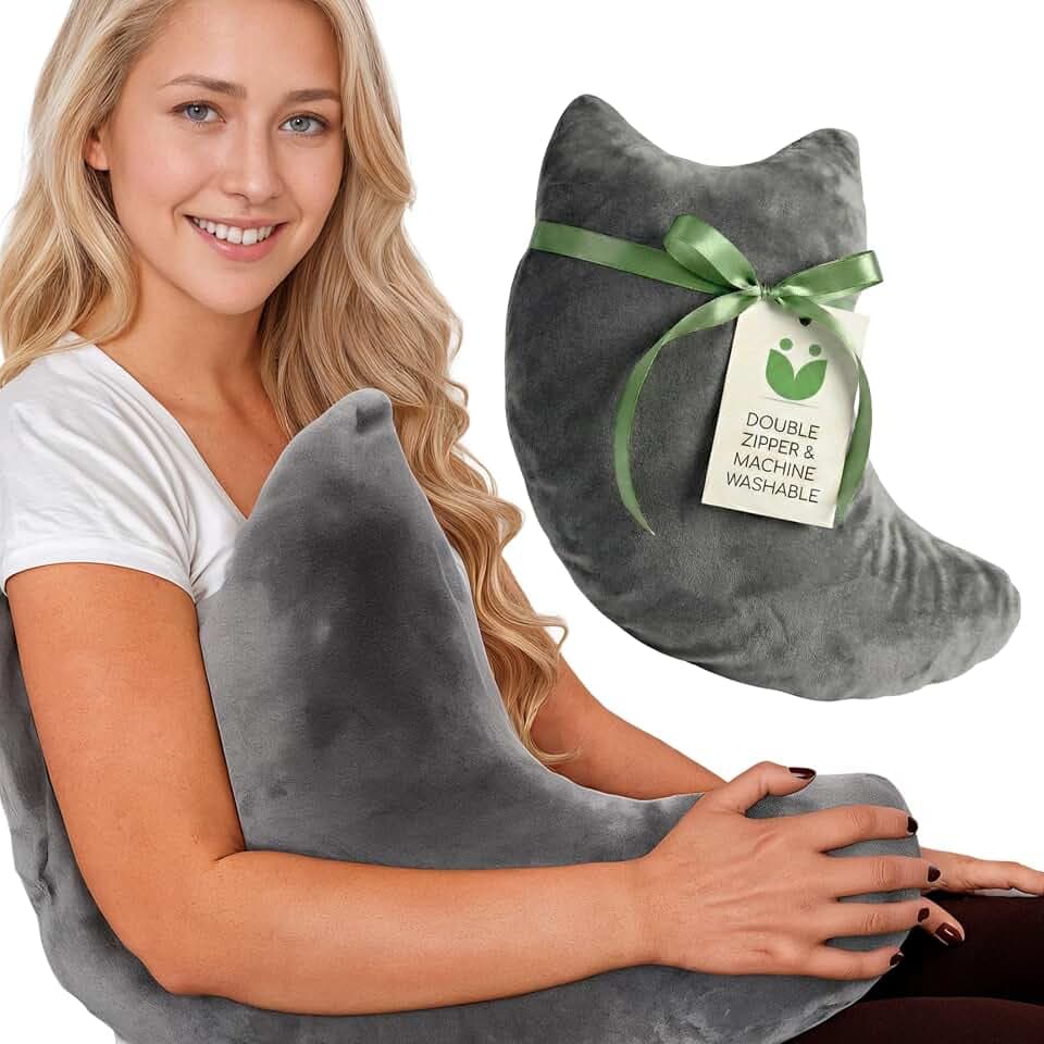 Rotator Cuff Pillow Side-Sleeper Shoulder Arm Support, Washable Cover, Gray