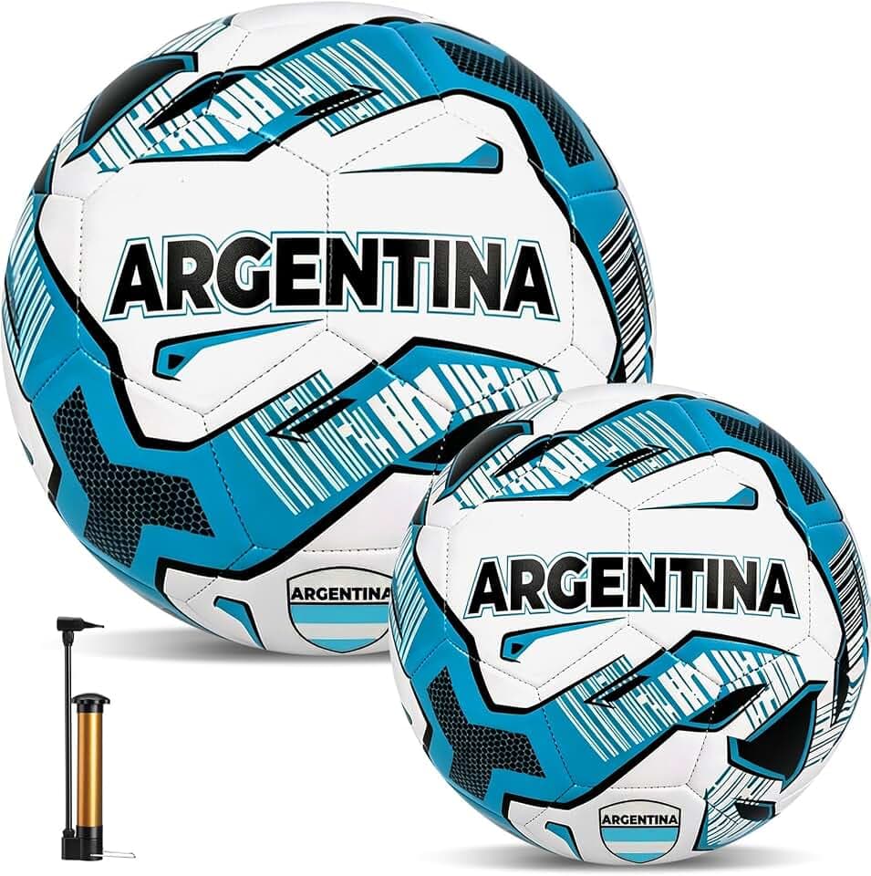 Thenshop 2 Pcs Soccer Ball Size 5 with Pump Red Yellow Soccer Ball