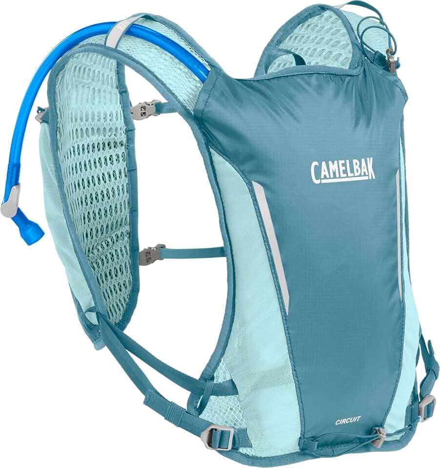 CamelBak Women’s Circuit Run Hydration Vest with 50oz Reservoir, Women Specific Fit and Lightweight Breathable Design for Distance Running and Training, Adriatic Blue 2.0