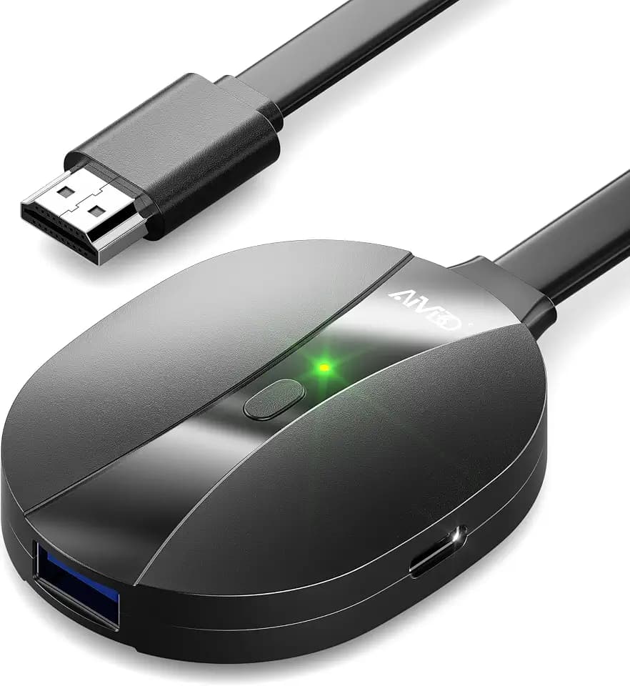 AIMIBO 4K Wireless Display Adapter 5G für Smartphone, Tablet, Laptop, HDTV, Monitor und Projektor – 3 Spiegelungsmodi, Kabelloser HDMI Dongle für i*OS Android Windows macOS auf TV Monitor Projektor