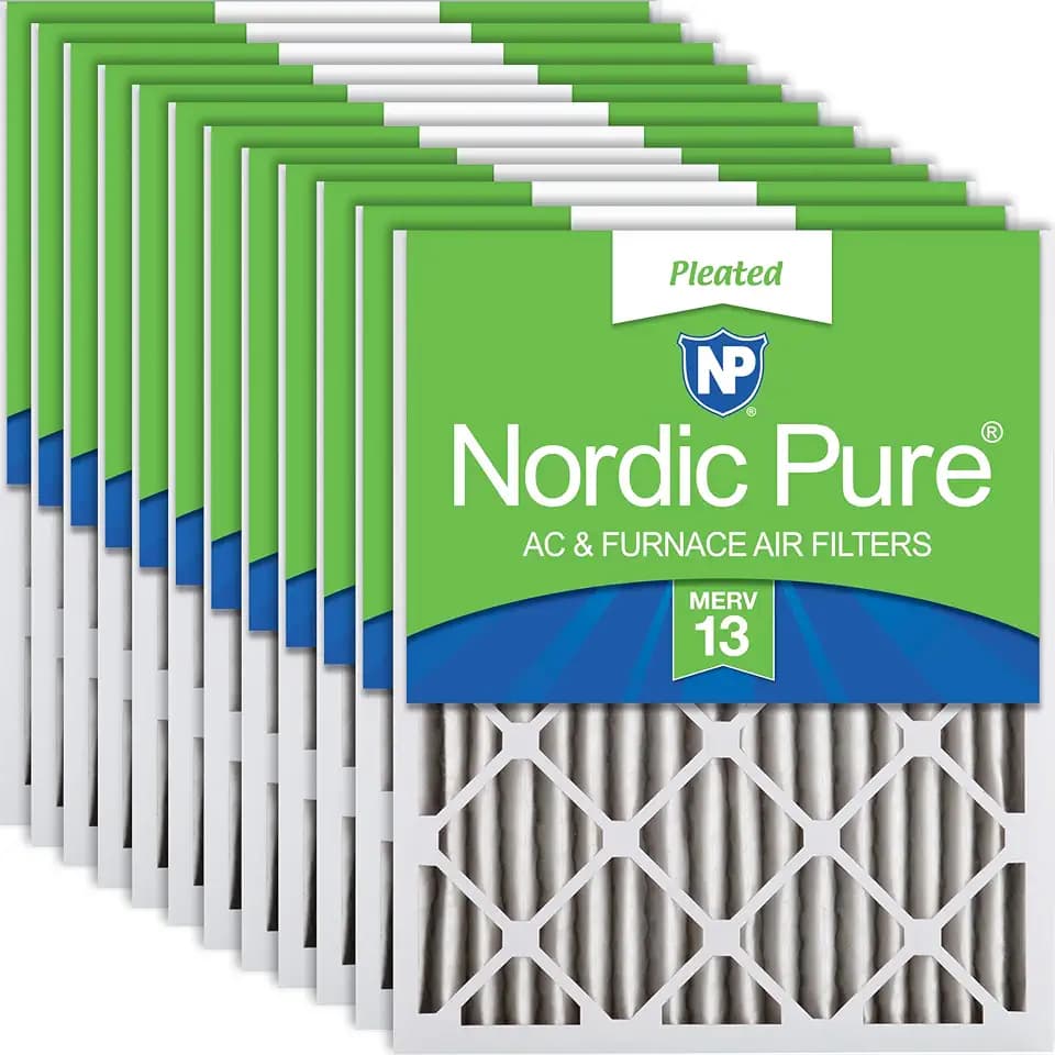 Nordic Pure 16x25x2 Pleated MERV 13 Air Filters 12 Pack