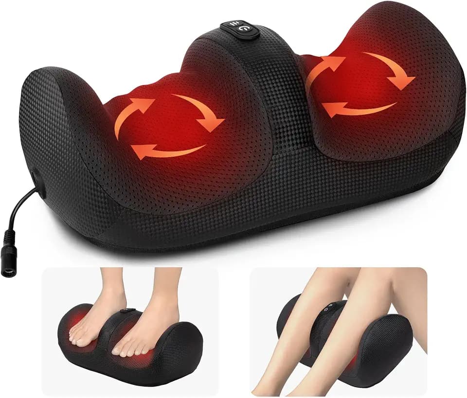 Medcursor Foot Massager with Heat, Foot and Calf Massager with Deep Massage Roller, Pain Relief for Plantar Fasciitis & Neuropathy, Relaxation for Home or Office Use (Not Cordless)