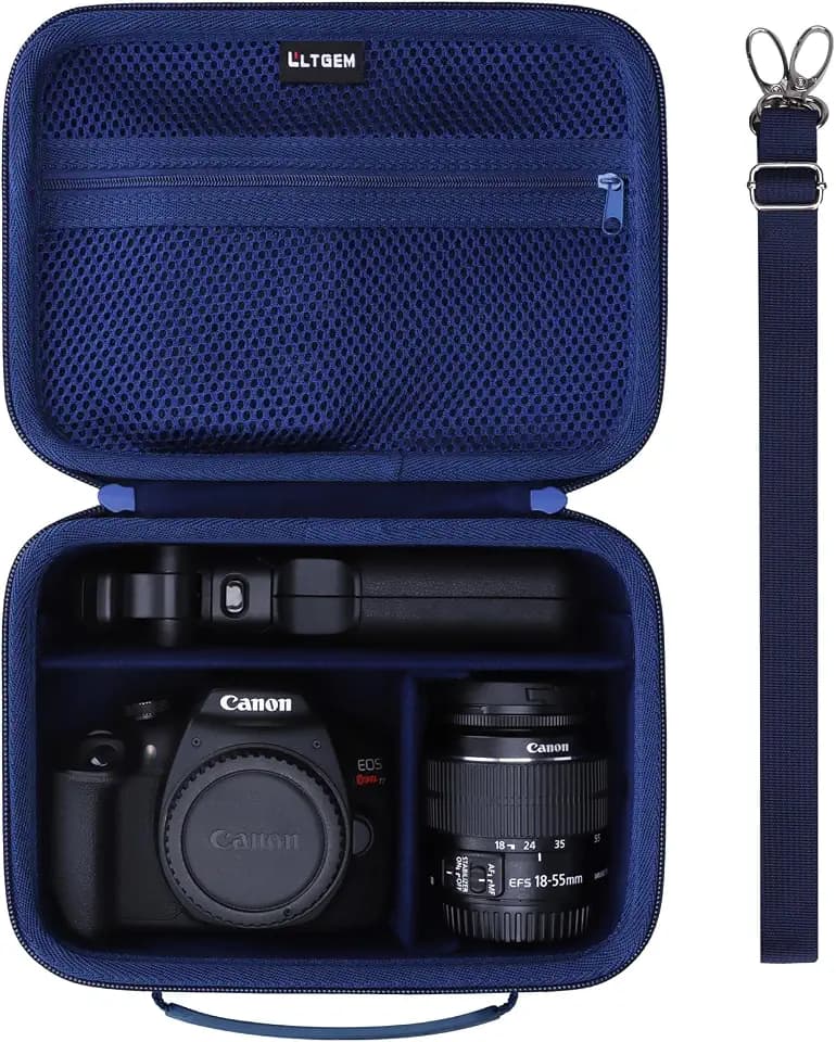 Small Camera Case Bag for Canon EOS Rebel T7/R50//R100 DSLR Camera Navy