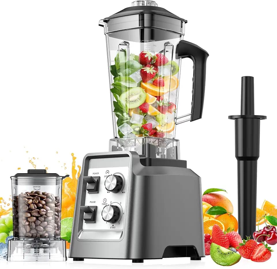 Teendow Standmixer, 1800W Smoothie Maker, Tischmixer mit 2,0-Liter-Behälter
