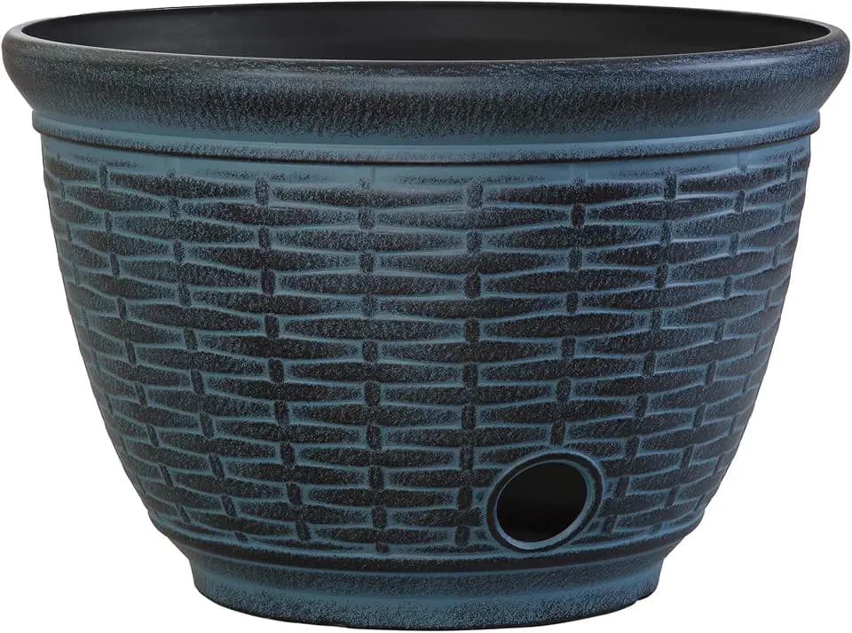 Liberty Garden 1920-N Wicker High Density Resin Garden Hose Pot