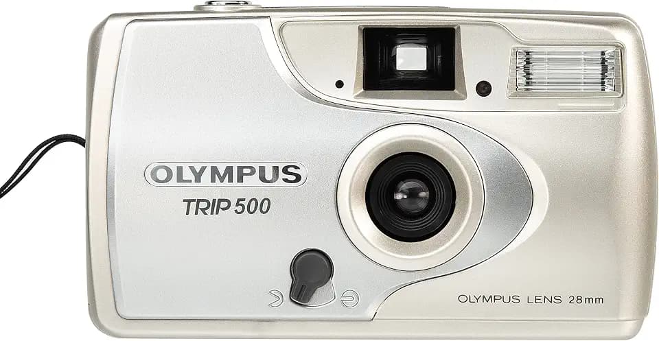 Olympus Trip 500 — 35mm Point-and-Shoot Film Camera, Focus-Free Lens, Built-In Flash, Tested