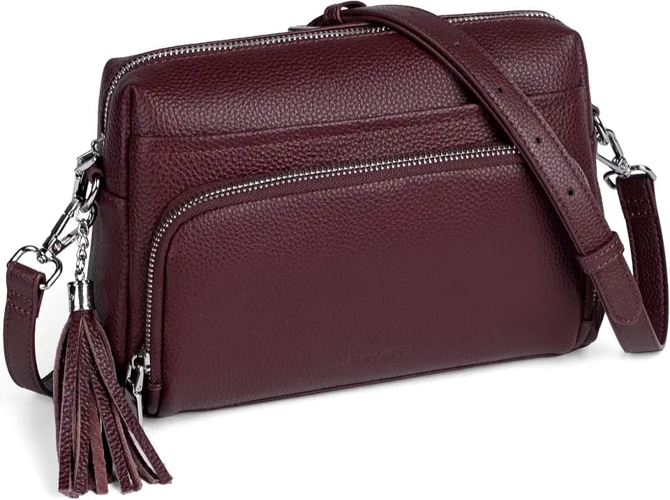 befen Genuine Leather Crossbody Bags for Women Leather Wallet Travel Purse
