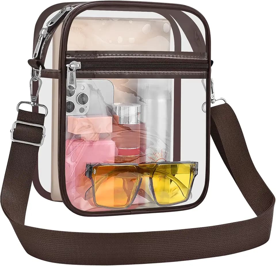USPECLARE Clear Purse for Stadium Events Transparent Messenger Bag
