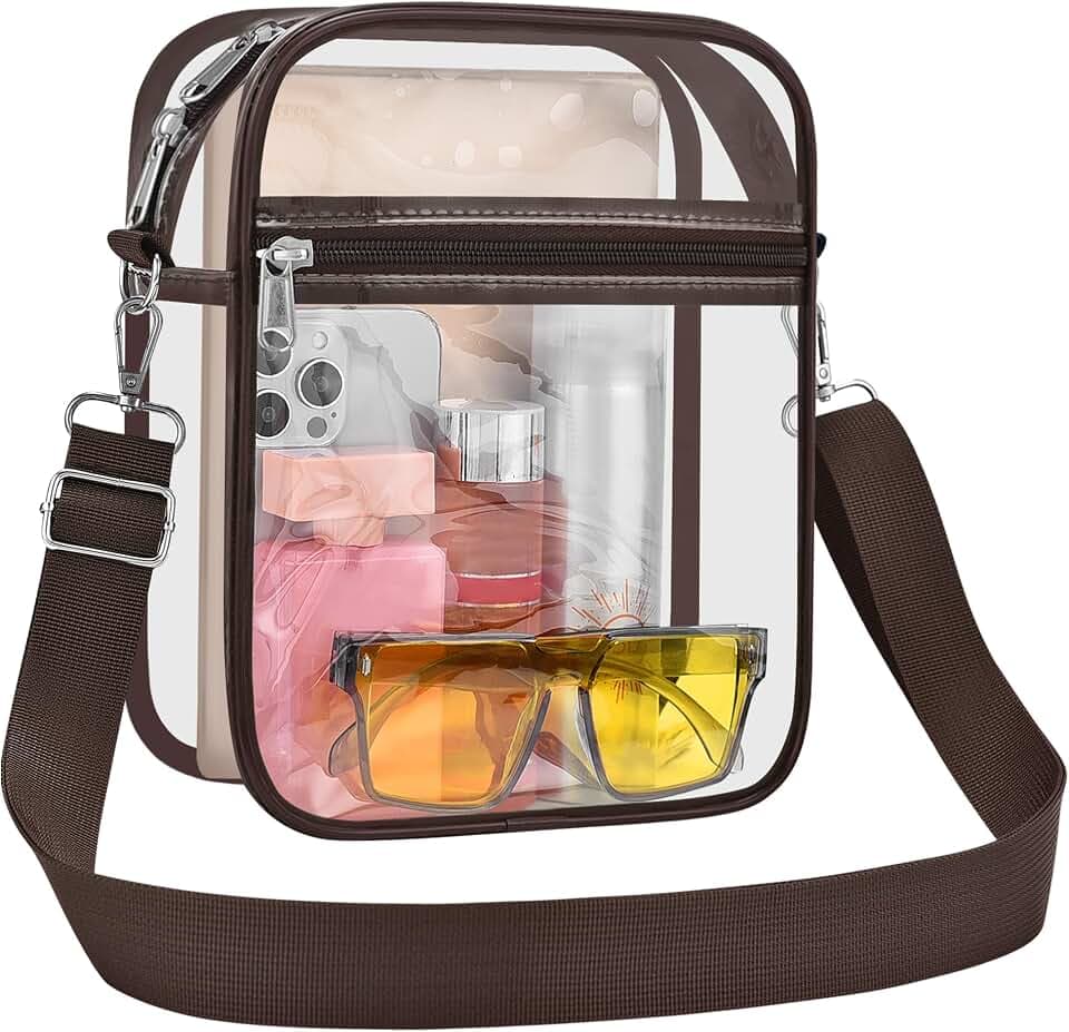 USPECLARE Clear Purse for Stadium Events Transparent Messenger Bag