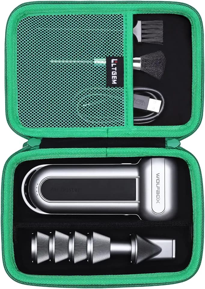 LTGEM Hard Case Compatible with WOLFBOX MF100 Compressed Air Dusters, Green