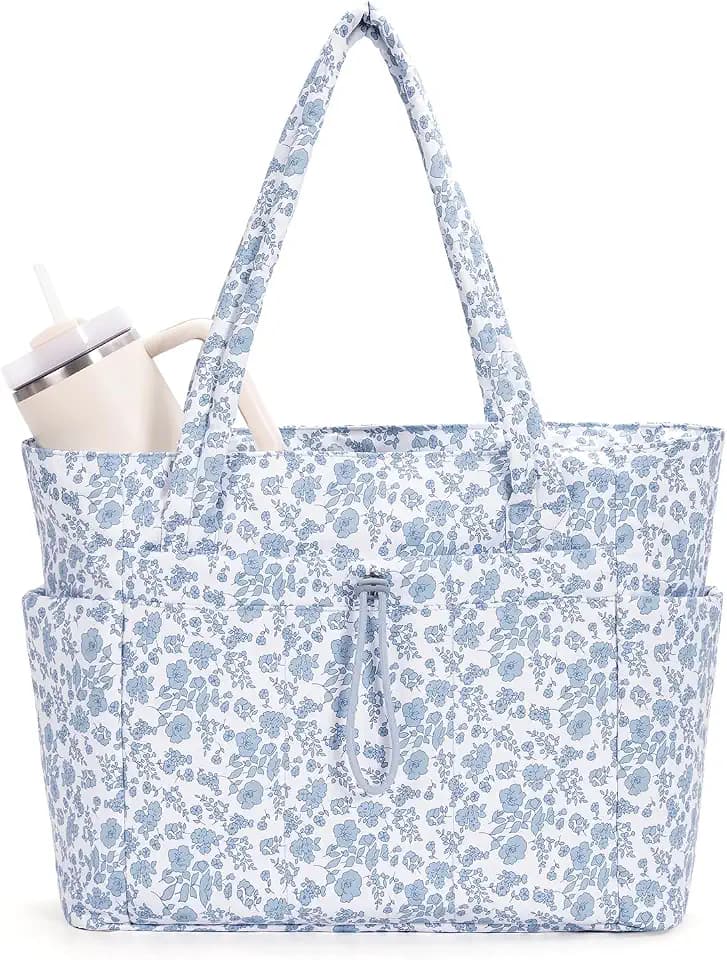 Wandering Nature Tote Bag for Women, Puffy Handbags for Work, Travel, Nurse