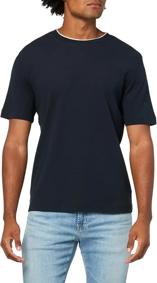 Vince Double Neckline Short Sleeve Crewneck