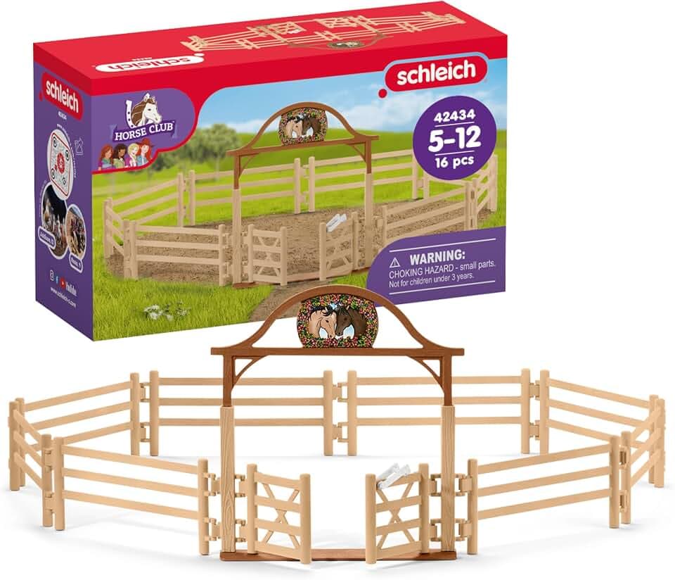 Schleich Horse Club | Pferdekoppel mit Eingangstor 42434 | 16 Teile