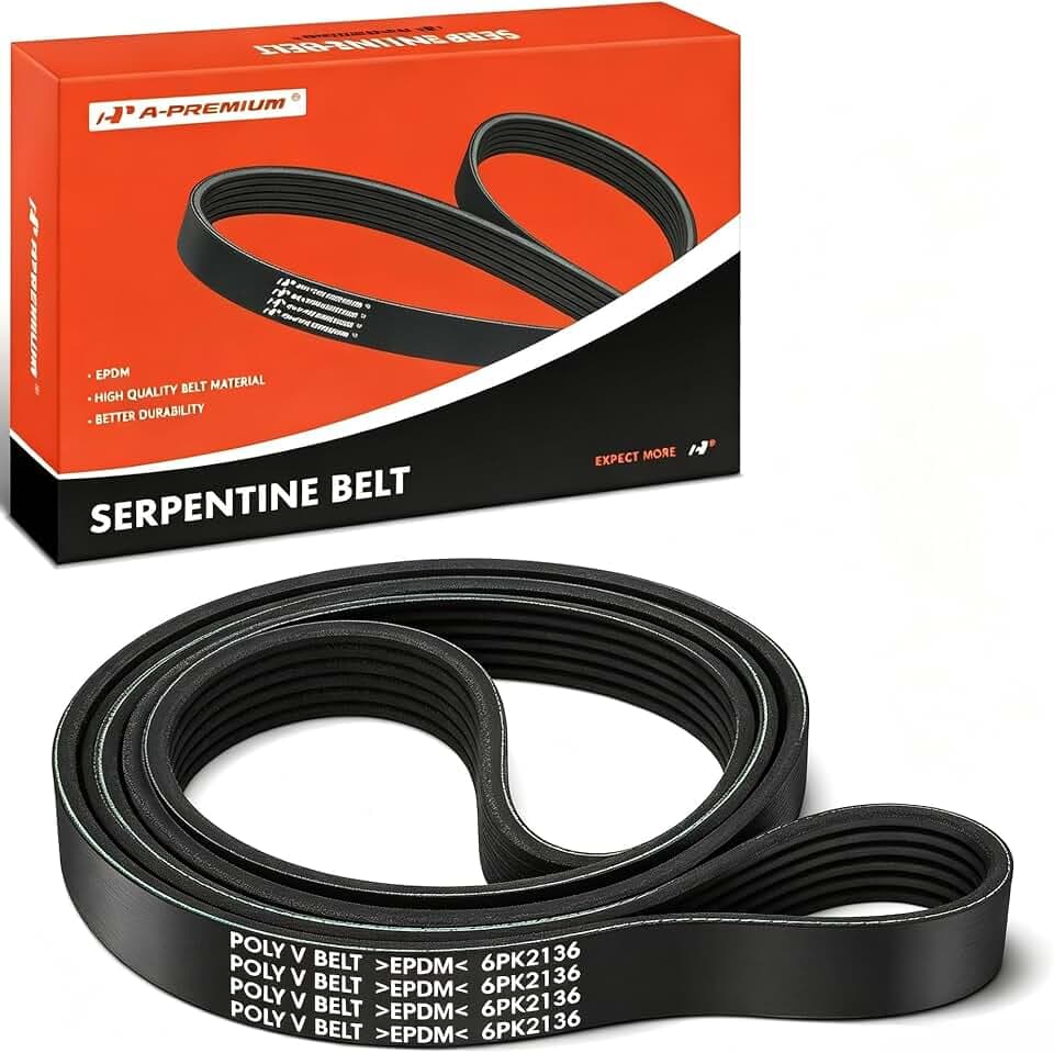 A-Premium Serpentine Belt 6-Rib 84.06 In Compatible with Honda