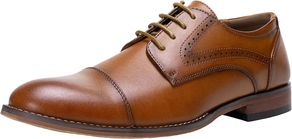 Vostey Men's Dress Shoes Classic Plain Toe Men Oxford Shoes