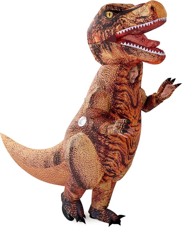 Spooktacular Creations Halloween Inflatable Dinosaur Costume, Full Body Realistic T.rex Blow Up Costume for Themed Parties