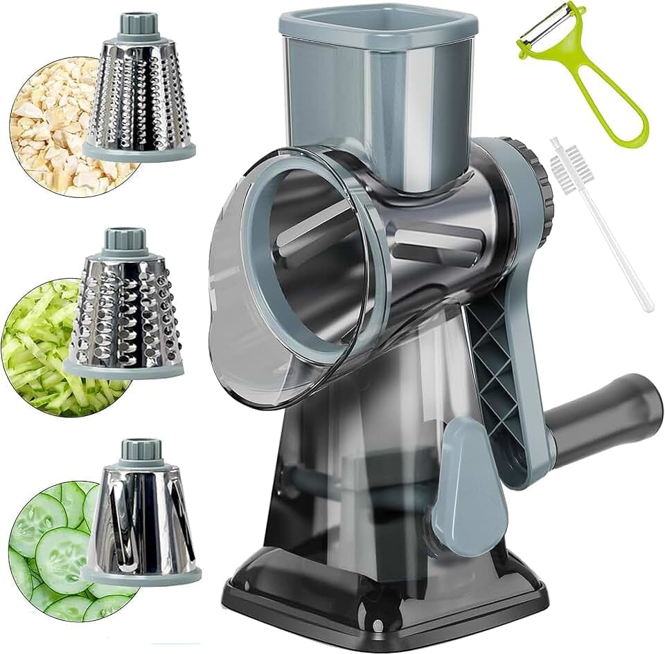 YOUCZON Rotary Cheese Grater Multi-Purpose Stainless Steel Cheese Shredder