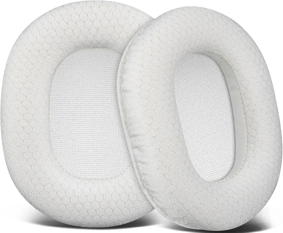 SOULWIT Mesh Earpads for ATH M50X Headphones - White
