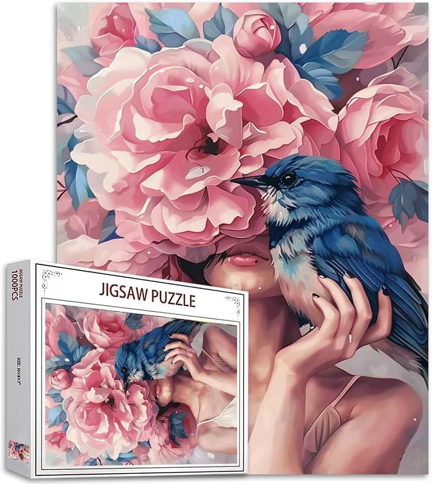 Tucocoo 1000 Stück modische Frauenköpfe für Erwachsene Moderne Portraits Puzzles für herausfordernde Familienspiele, Bunte Puzzles für dekorative Geschenke